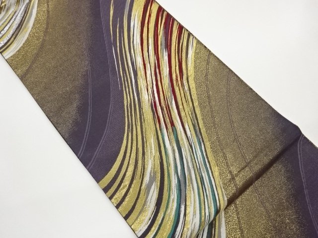 JAPANESE KIMONO / FUKURO OBI / ROZASHI / WOVEN MIST & CURVE